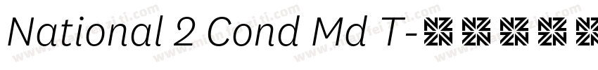 National 2 Cond Md T字体转换